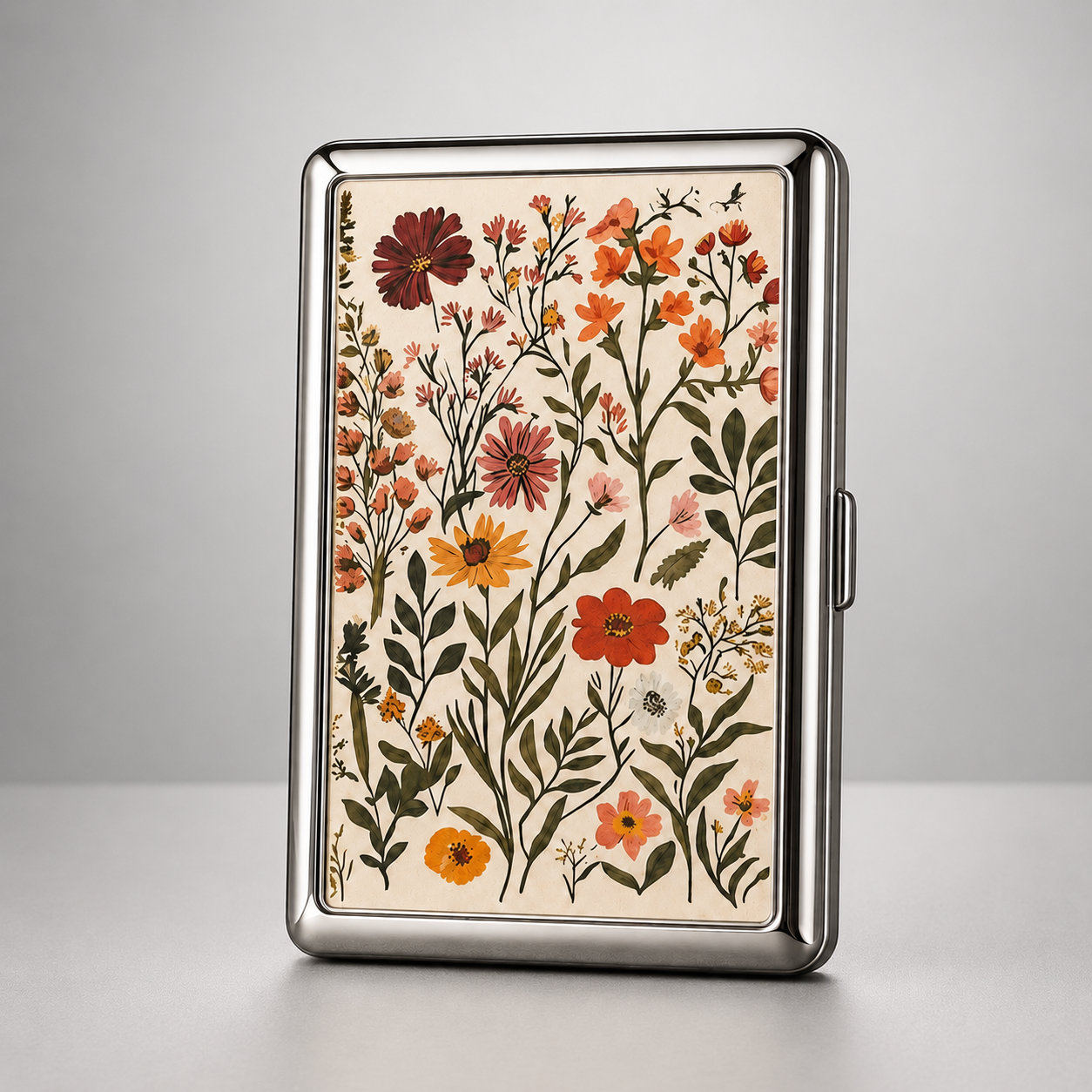 Ivory Bloom Chrome Wallet