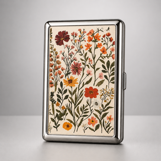 Ivory Bloom Chrome Wallet