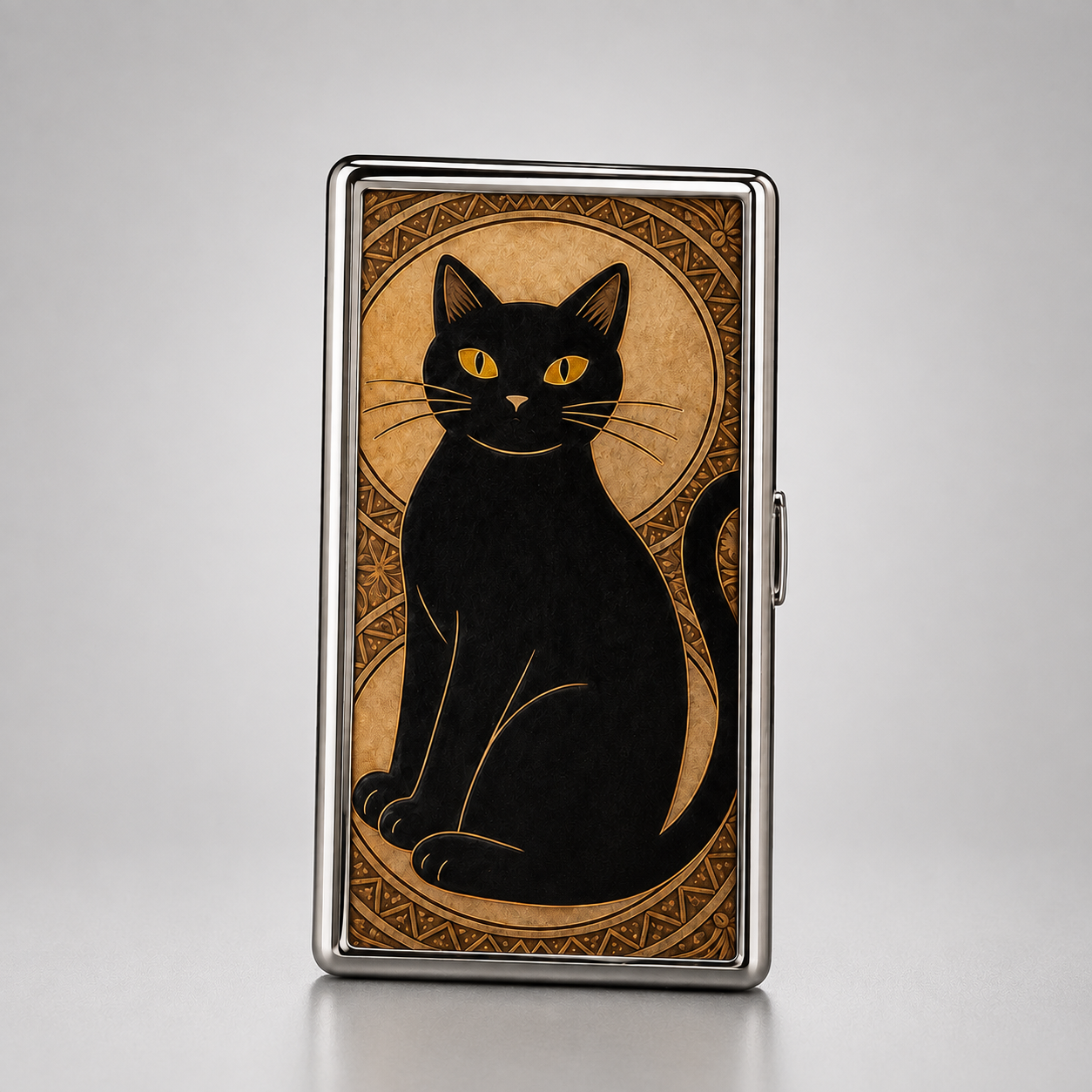 Onyx Feline Chrome Wallet