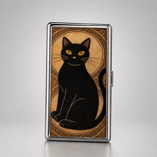 Onyx Feline Chrome Wallet